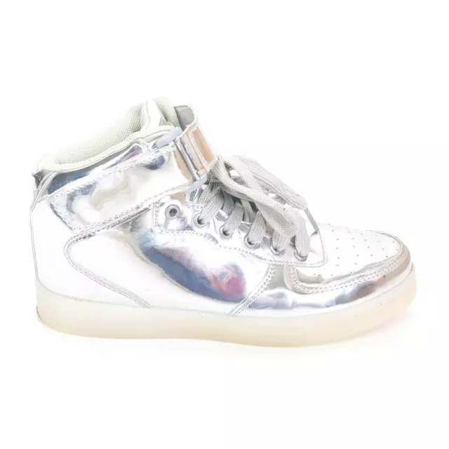 Odema Unisex 7LED Luminous Light Lace Up Sportswear Sneaker Shoes Silver EUR 38
