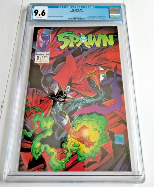 Image Comics Spawn #1 Cgc 9.6 White Pages 5/92 1St App Of Spawn Pitt Pin Up