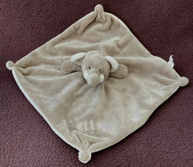 ELLI ELEPHANT BABY Comforter Grey Soft Plush Soother Blankie Rattle
