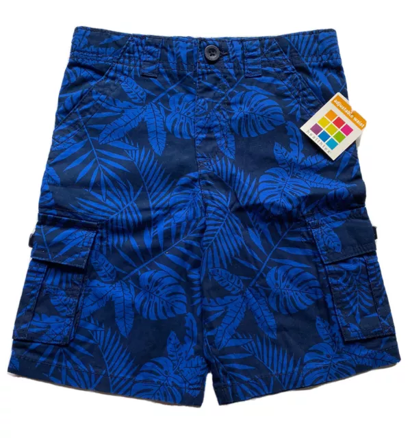 Healthtex Boys Shorts Blue Tropical Flower Shorts Size 5 NWT Orig.$26 s