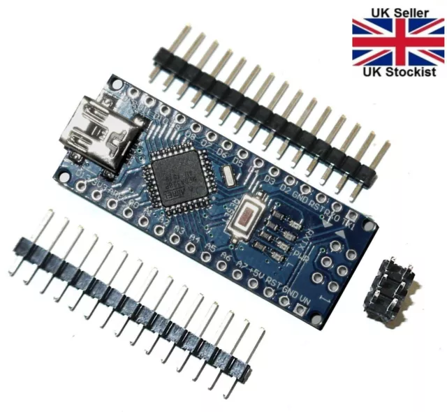 New!! Nano V3.0 For Arduino with CH340G 5V 16M compatible ATmega328P UK Seller