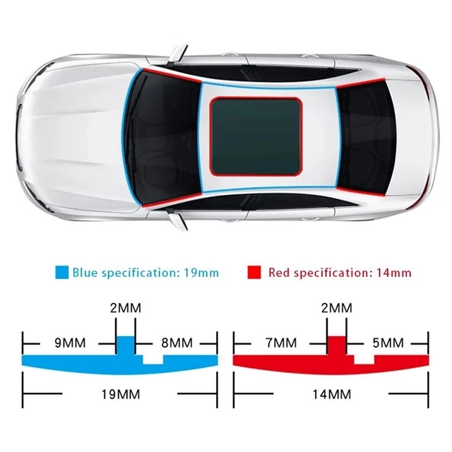 Kit d'étanchéité bord bande de caoutchouc de voiture réduction du bruit pour