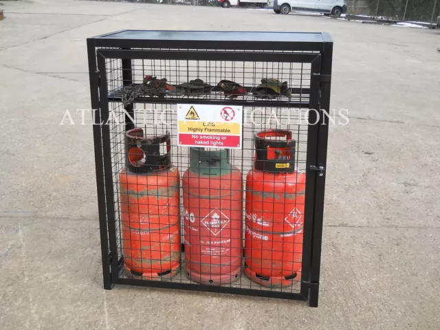 3 x Propane 19kg Gas cylinder storage - Bottle cage 1300h x 1100w x 500d 2