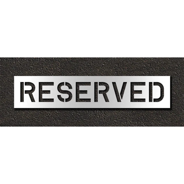 RAE STL-116-71033 Pavement Stencil,Reserved,10 in