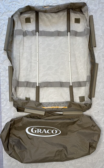 Graco Pack N Play Playpen Clip On Mesh Bassinet Insert & Poles Ships FREE
