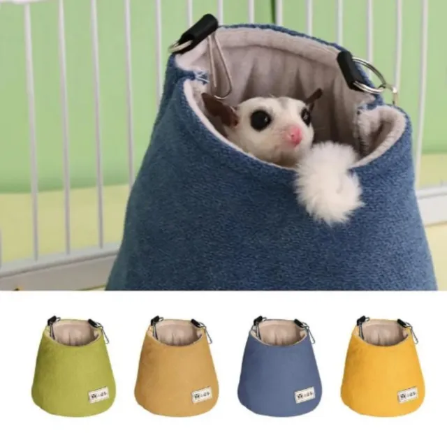 Cloth/Plush Winter Sugar Glider Pouch Squirrel Bed Cage  for Guinea Pig/Bunny