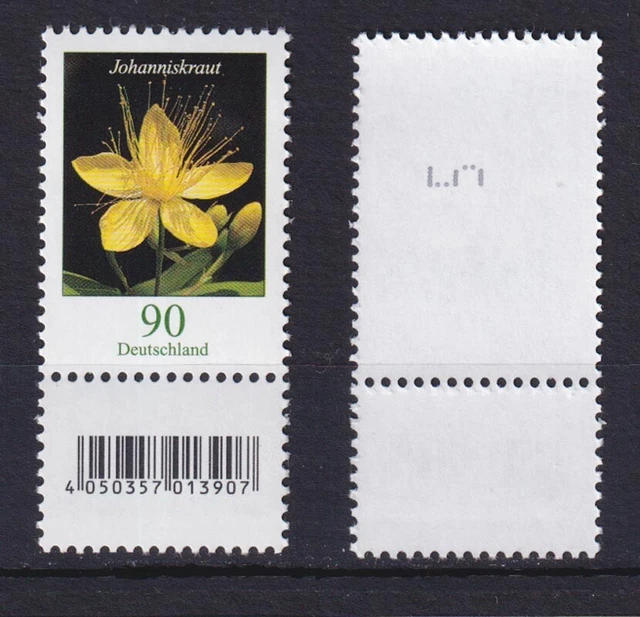 Bund 3304 EAN-Code unten RM ungerade Nummer 5 Johanniskraut  90 C postfrisch