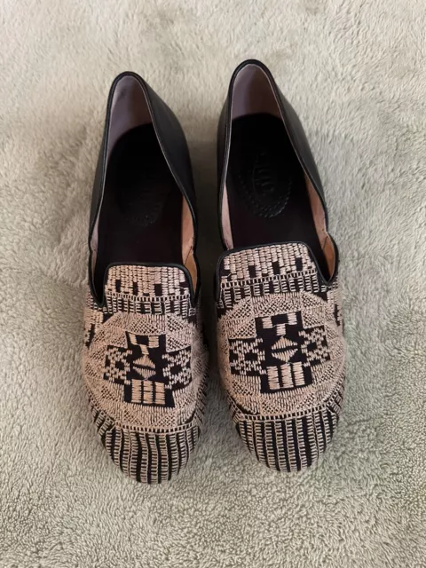 Latigo Anthropologie Alba Embroidered Flats Women's Size 9 Slip On