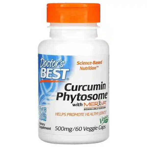 Curcumin Phytosome with Meriva 500mg DOCTOR'S BEST Joints Support Veggie Caps