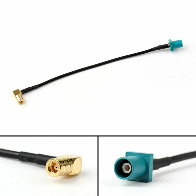 Fakra Z Male Rectiligne To SMB Female Right Angle Pigtail Cable RG174 15cm 6" A