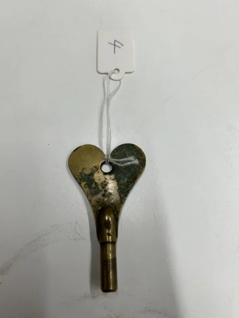 Good  Antique Brass Fusee Clock Key