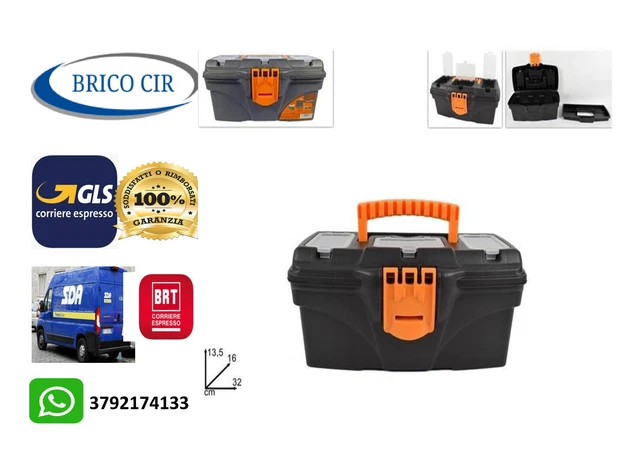 Cassetta Porta Attrezzi Portautensili In Plastica 16" Con Vano - Foto 3