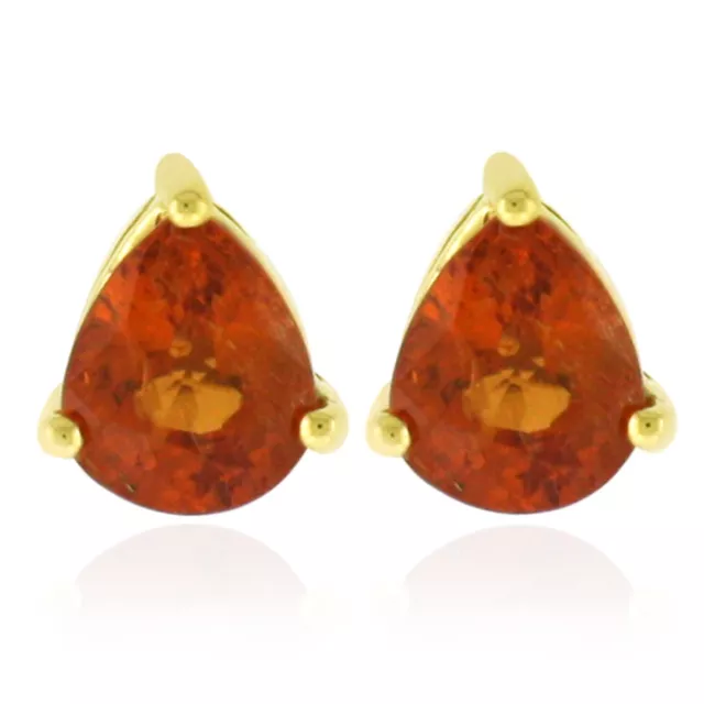 Mandarine Gemme Grenat Bijoux 925 Argent Sterling Boucles D'Oreilles Pour Femme