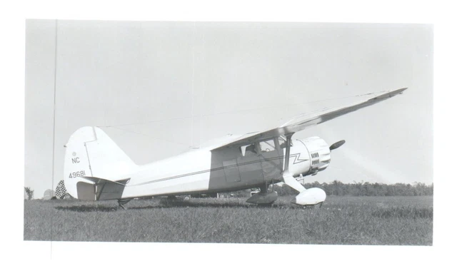 Stinson Reliant Gullwing Airplane Aircraft Vintage Photograph 5x3.5" NC49681