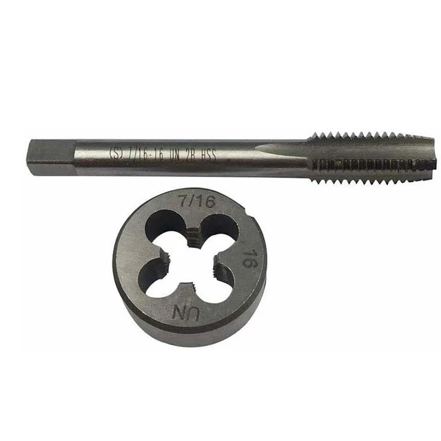 7/16-16UN HSS Tap And Die,UN Machine Thread Tap + UN Round Thread Die Right Hand