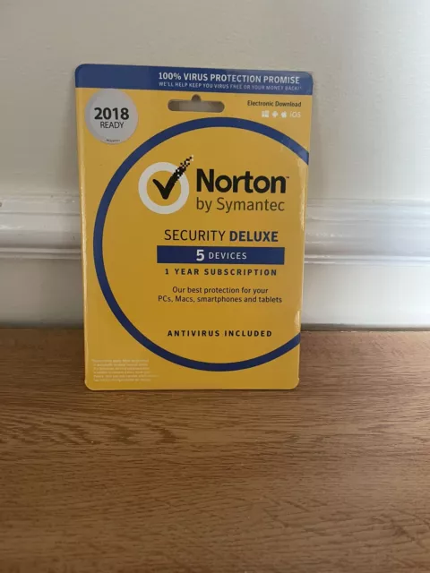 Norton Security Deluxe and Utilities 1 Year 5 User 2018 Edition Software