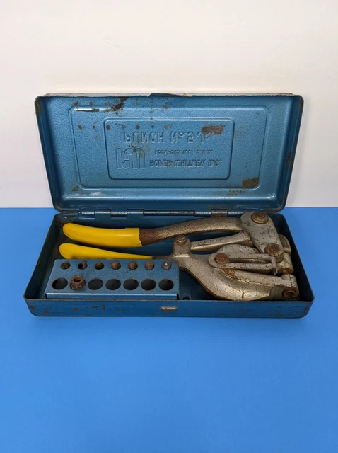 Vintage Roper Whitney Punch Set No. 5 Jr. With Original Metal Case NOT COMPLETE