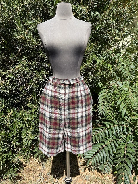 Vintage 1960’s/70’s Season Hall Plaid Wool Walking Shorts