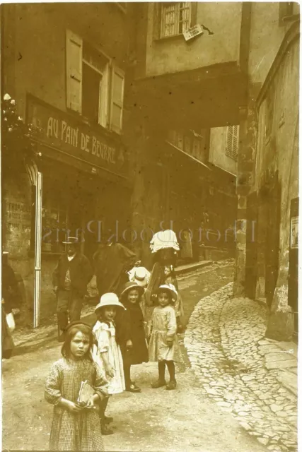 Frankreich Le Havre Honfleur Zur Brot Butter c1900, Foto Stereo Platte Glas VR9L