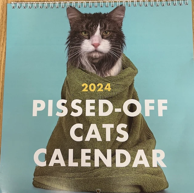 2024 PISSEDOFF CATS Calendar / Funny Cat Wall Calendar. Proceeds To