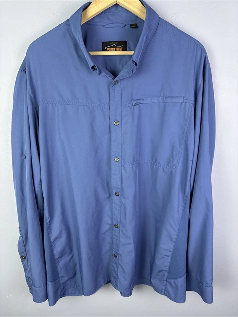 Chemise Pêche Manches Longues Chemise De Pêche Simms Homme Taille XXL - Bleu à Carreaux, Nylon Léger, Poches Zippées Les Sims 2 Ds