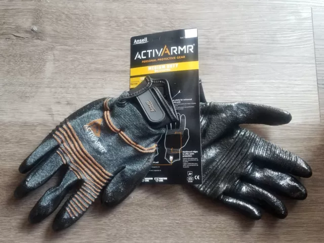 Ansell ActivArmr Medium Duty Gloves, Level 2 Cut protection sz-XL 97-008