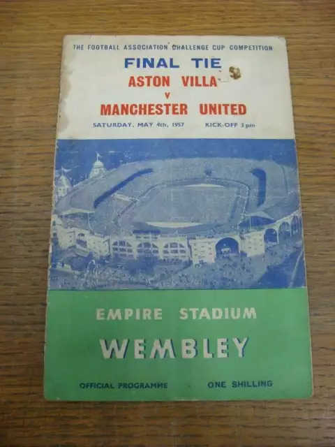 04/05/1957 FA Cup Final: Aston Villa v Manchester United [At Wembley] (split spi
