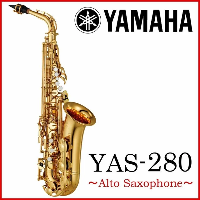 YAMAHA YAS280 EB Alto Saxophone Gold Lacquer w/ Case & Mouthpiece for