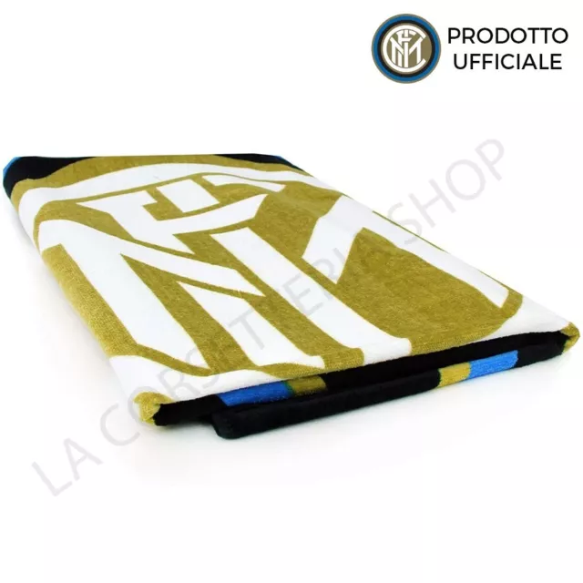 Serviette de Plage Salle Bain Micro Eponge Coton FC Club Inter Produit Officiel