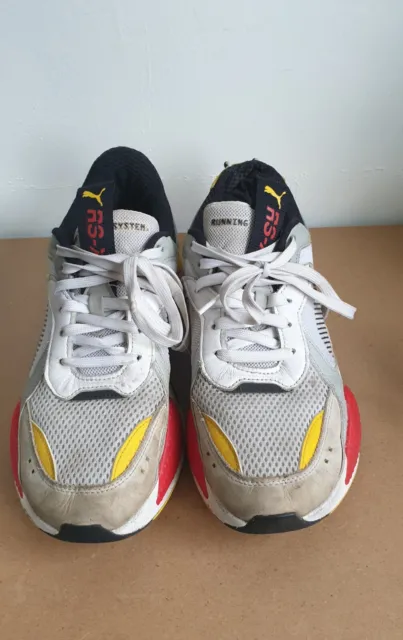 Size UK 9 PUMA RS-X White/Red/Yellow Running Shoes