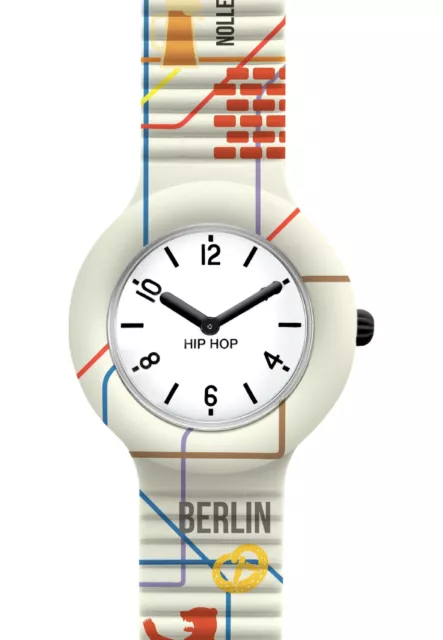 Orologio HIP HOP donna CITY MAP, cinturino in silicone, SOLO TEMPO - 2H