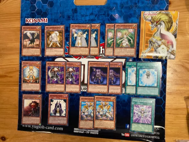 Lightsworn Deck 18 Card Lot With Playmat YuGiOh