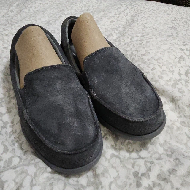 CROCS WOMEN'S WALU II Suede Slip On Loafers Gray Size 7 W Moccasins