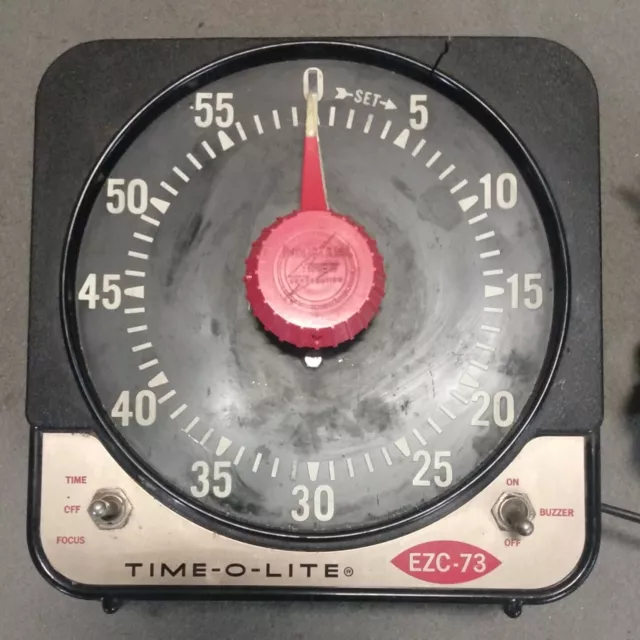 Temporizador analógico grande de colección Time-O-Lite EZC-73 cuarto oscuro con zumbador
