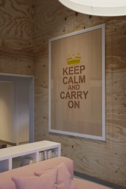 Keep Calm and Carry On Stencil Motivational Quote Crown Stencils for Painting