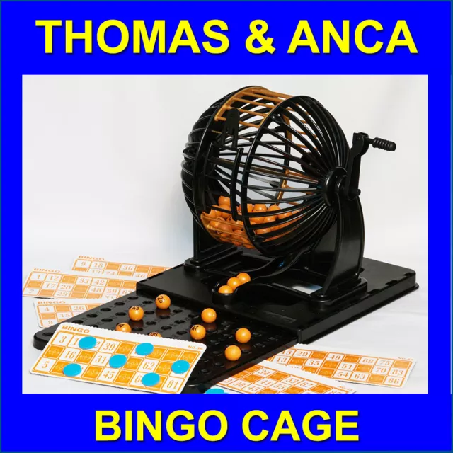 Bingo Cage Machine Lotto Bingo Game 1-90 bingo balls cards Gift 6" Toy cage