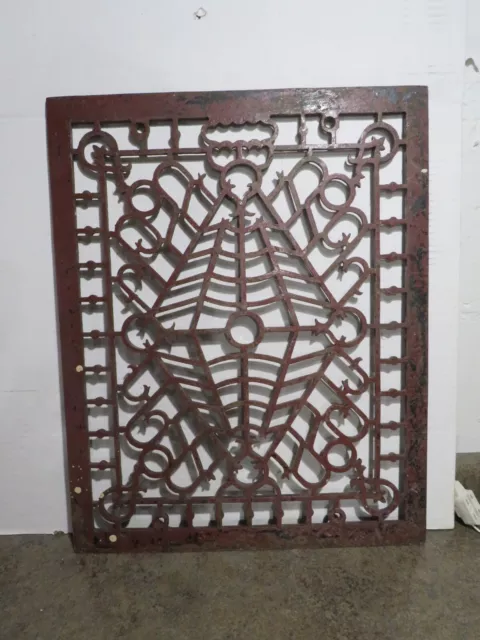 Large Antique Cast Iron Victorian Era Cold Air Return/Floor Grate Register Vent
