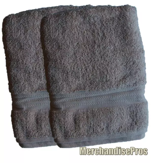 Two Platinum Collection Tan '100% Ringspun Cotton' Luxurious Bath Sheets Towels