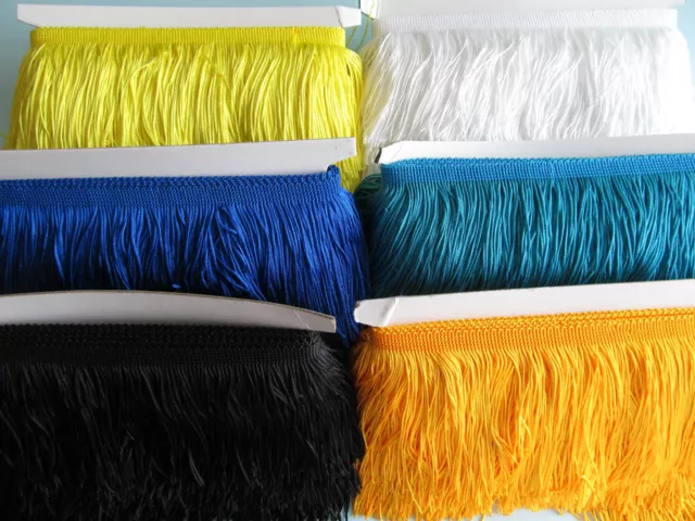 Tassel Fringe / Fringing Trim 9cm Drop **7 DIFFERENT COLOURS** x 1 YARD