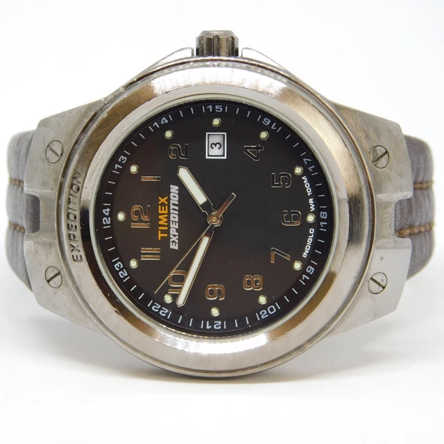 TIMEX EXPEDITION INDIGLO WR 100M Quartz Analog Men's Watch New Battery