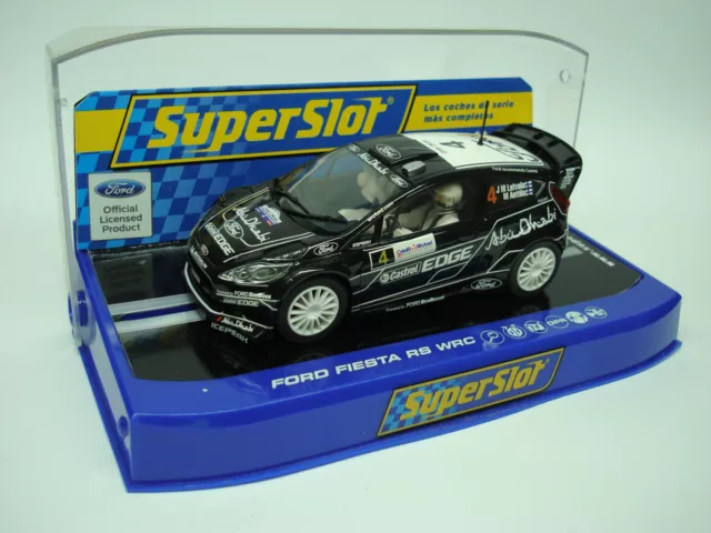 SUPERSLOT H3399 Scalextric Ford Fiesta RS WRC Abu Dhabi Latvala 1:32 Slot Raro