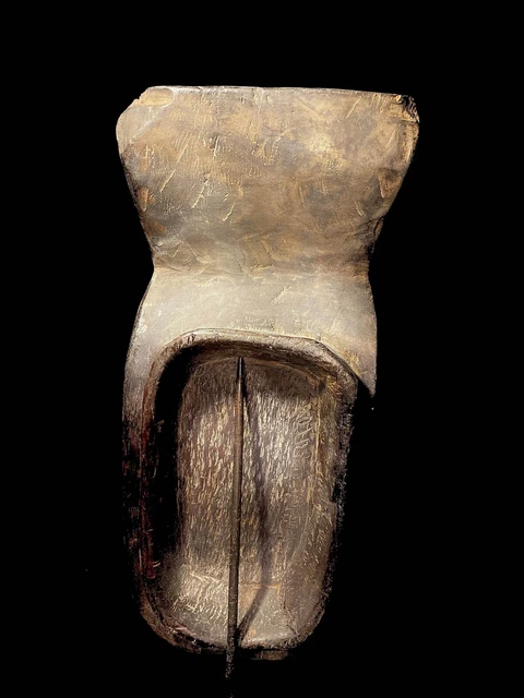 African Tribal Face Mask Wood Hand Carved Vintage Wall Hanging Grebo Kru-5732 10