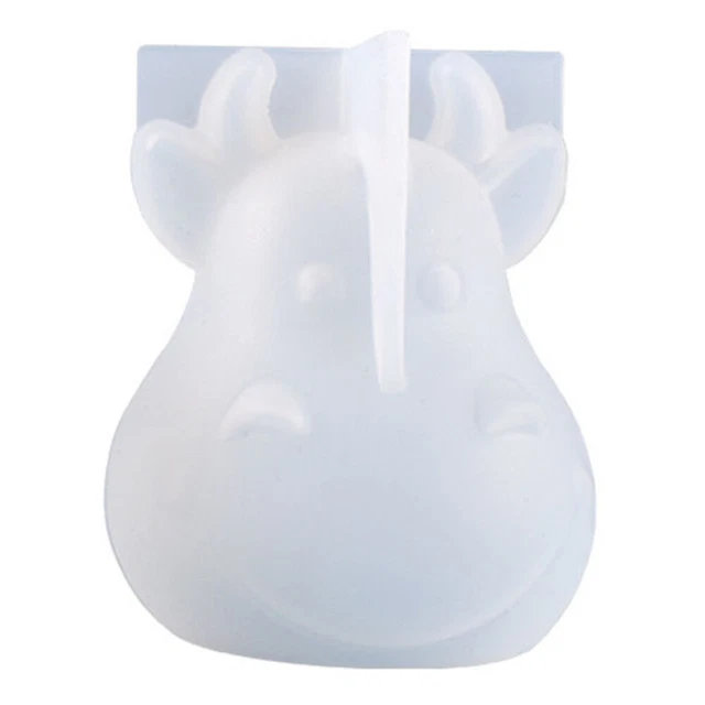 Hágalo usted mismo Moldes de fundición de vacas ganado artesanales Silicona Flexible Fundición Ganado Moldes Seguros