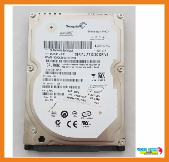 Disque Dur Seagate 120GB 5400RPM 2.5 " HDD SATA ST9120817AS/9DG132-020