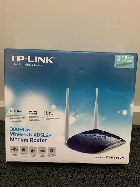 TP-Link 300Mbps Wireless N ADSL2+ Modem Router (Opened - Never Used)