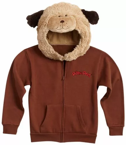 Oreiller pour animaux de compagnie sweat à capuche logo chiot peluche brodé chapeau et sweat-shirt cadeau