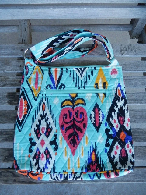 PUEBLO Hipster Crossbody Shoulder Aztec Bag Green Orange VERA BRADLEY EUC 4