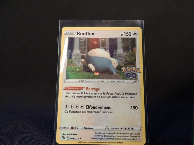 Pokemon Go Ronflex 055/078 PROMO HOLO RARE VF Card