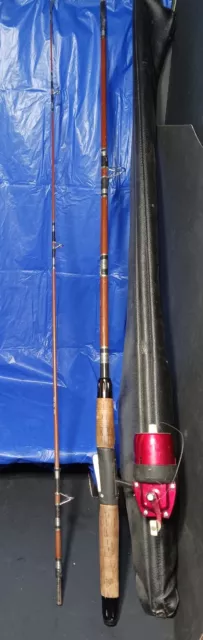 Nice! BRONSON TRUE TEMPER UNI-SPIN 63 PRO ROD + REEL + TRAVEL CASE COMBO 6'6"