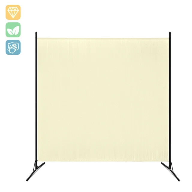 Paravent Beige Protección Visual Pared Español Divisor de Espacios Pared 180cm DE